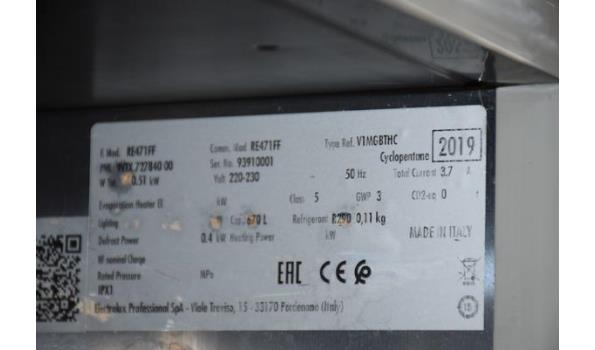 RVS diepvriezer ELECTROLUX, type RE471FF, bj 2019